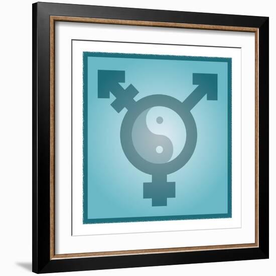 Transgender Balance, Conceptual Artwork-Stephen Wood-Framed Photographic Print