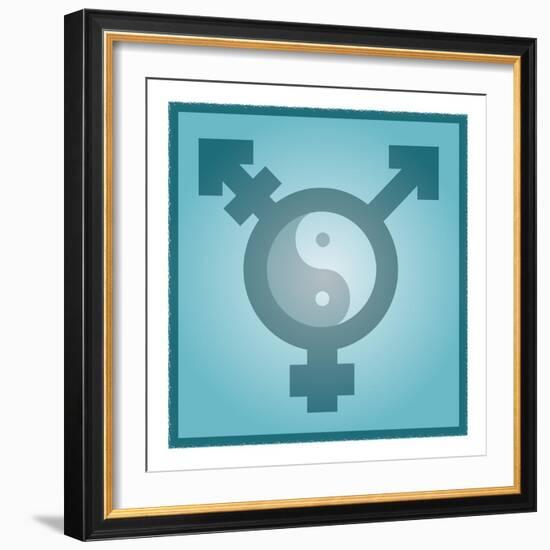 Transgender Balance, Conceptual Artwork-Stephen Wood-Framed Photographic Print