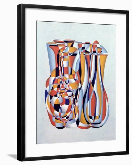 Transient Vessels Transposed, Lapis Orange-Brian Irving-Framed Giclee Print