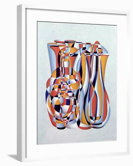 Transient Vessels Transposed, Lapis Orange-Brian Irving-Framed Giclee Print