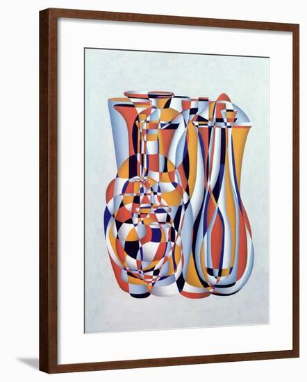 Transient Vessels Transposed, Lapis Orange-Brian Irving-Framed Giclee Print