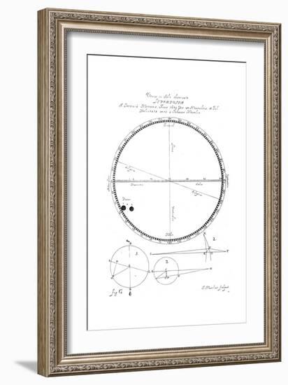 Transit of Venus, 1639-Johannes Hevelius-Framed Giclee Print