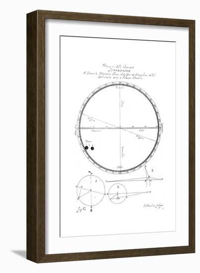 Transit of Venus, 1639-Johannes Hevelius-Framed Giclee Print