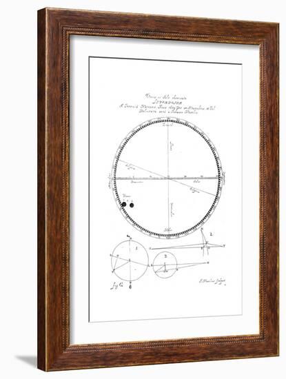 Transit of Venus, 1639-Johannes Hevelius-Framed Giclee Print