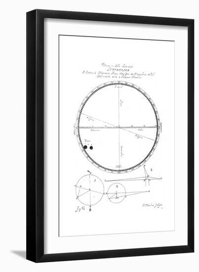 Transit of Venus, 1639-Johannes Hevelius-Framed Giclee Print