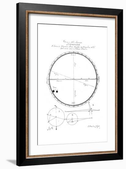 Transit of Venus, 1639-Johannes Hevelius-Framed Giclee Print