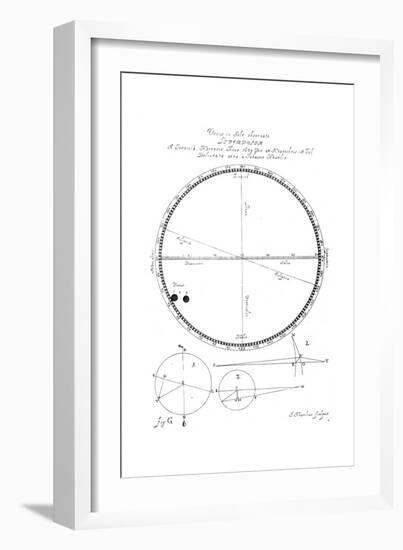 Transit of Venus, 1639-Johannes Hevelius-Framed Giclee Print