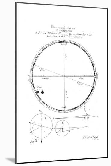 Transit of Venus, 1639-Johannes Hevelius-Mounted Giclee Print