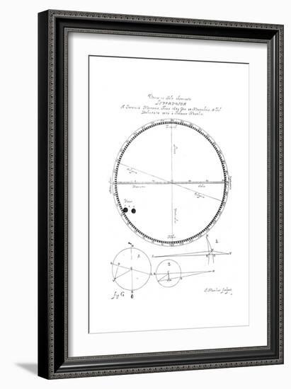 Transit of Venus, 1639-Johannes Hevelius-Framed Giclee Print