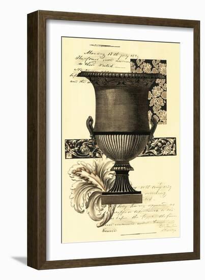 Transitional Sepia Urn I-Vision Studio-Framed Art Print