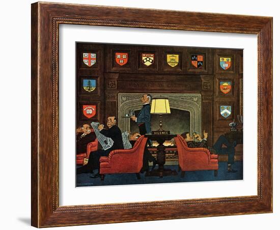 "Transitor Radio in the University Club," September 29, 1962-James Williamson-Framed Giclee Print