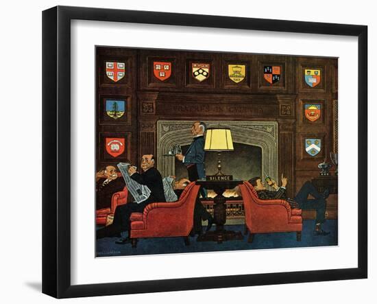 "Transitor Radio in the University Club," September 29, 1962-James Williamson-Framed Giclee Print