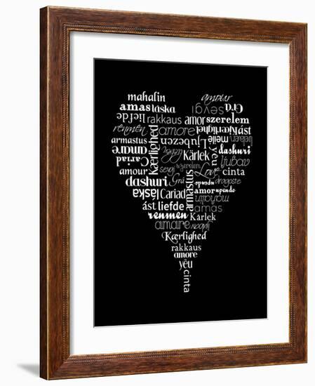 Translation of Love (black)-Tenisha Proctor-Framed Art Print