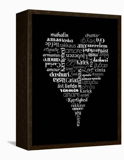 Translation of Love (black)-Tenisha Proctor-Framed Stretched Canvas
