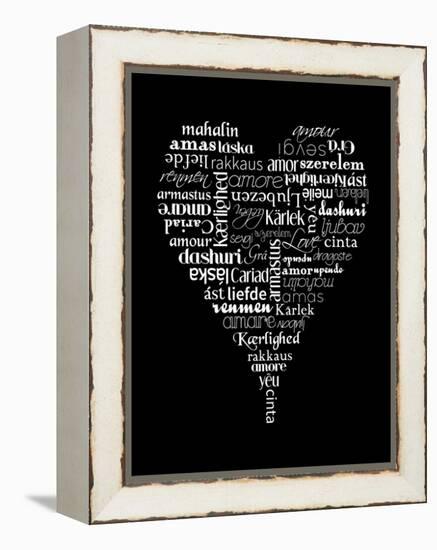 Translation of Love (black)-Tenisha Proctor-Framed Stretched Canvas