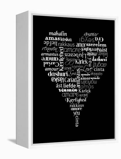 Translation of Love (black)-Tenisha Proctor-Framed Stretched Canvas