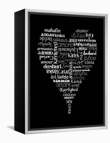 Translation of Love (black)-Tenisha Proctor-Framed Stretched Canvas