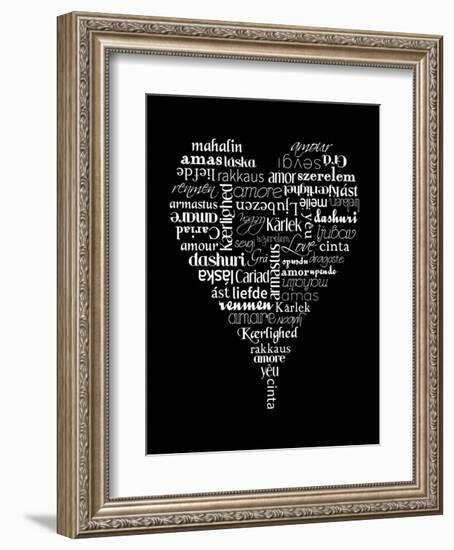 Translation of Love (black)-Tenisha Proctor-Framed Art Print