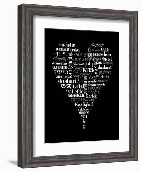 Translation of Love (black)-Tenisha Proctor-Framed Art Print