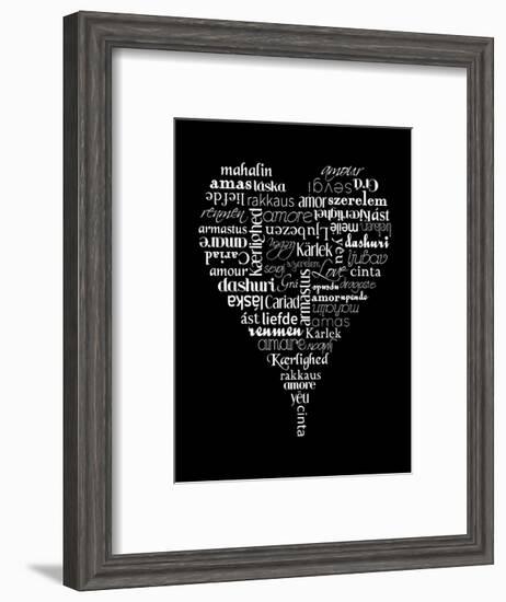 Translation of Love (black)-Tenisha Proctor-Framed Art Print