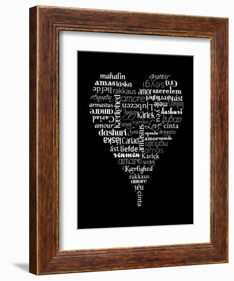 Translation of Love (black)-Tenisha Proctor-Framed Art Print