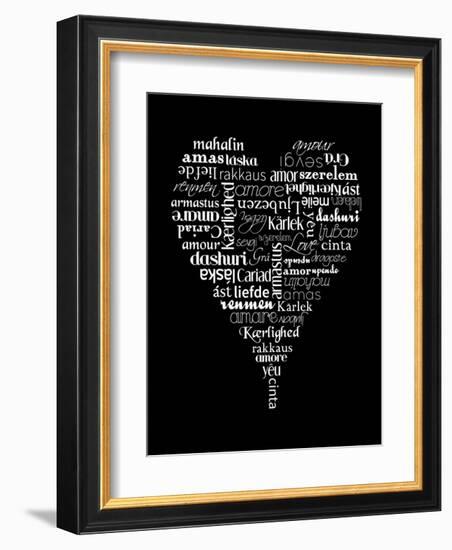 Translation of Love (black)-Tenisha Proctor-Framed Art Print