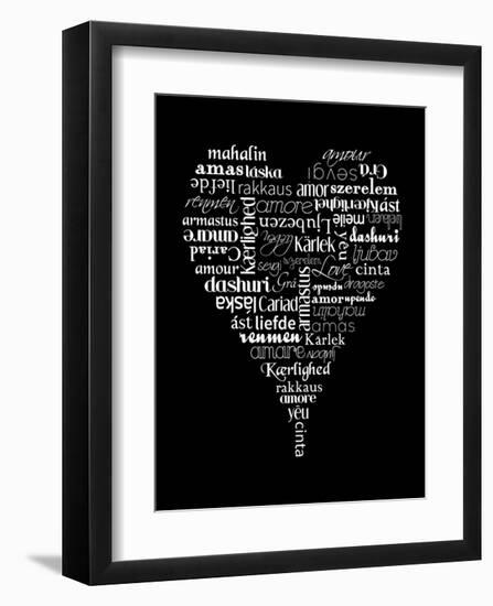 Translation of Love (black)-Tenisha Proctor-Framed Art Print