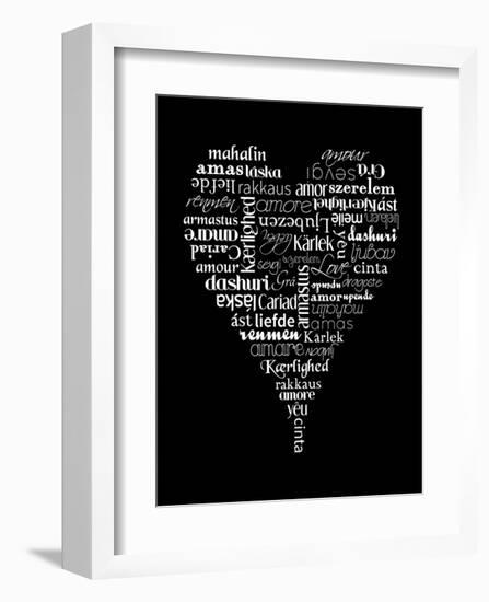 Translation of Love (black)-Tenisha Proctor-Framed Art Print