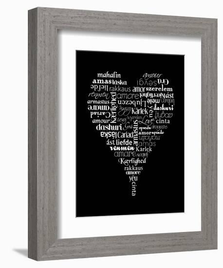 Translation of Love (black)-Tenisha Proctor-Framed Premium Giclee Print