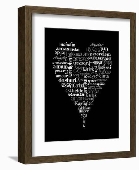Translation of Love (black)-Tenisha Proctor-Framed Premium Giclee Print
