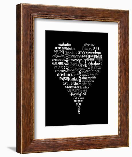 Translation of Love (black)-Tenisha Proctor-Framed Premium Giclee Print