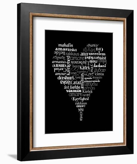 Translation of Love (black)-Tenisha Proctor-Framed Premium Giclee Print