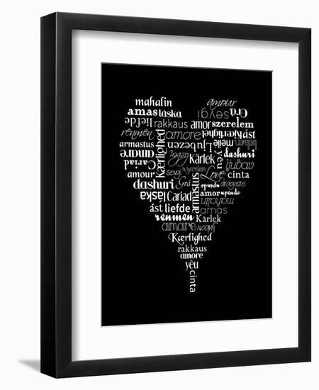 Translation of Love (black)-Tenisha Proctor-Framed Premium Giclee Print