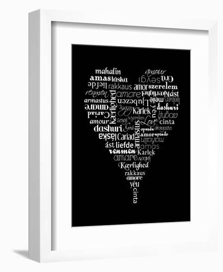 Translation of Love (black)-Tenisha Proctor-Framed Premium Giclee Print