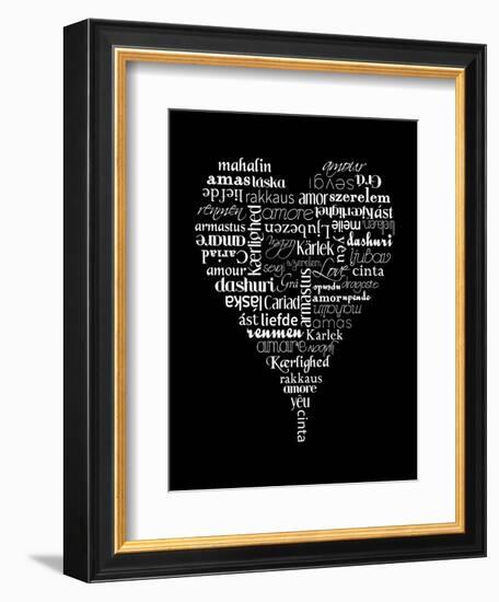 Translation of Love (black)-Tenisha Proctor-Framed Premium Giclee Print