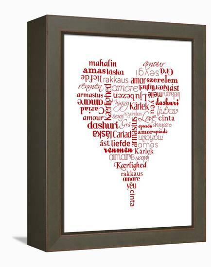 Translation of Love (white)-Tenisha Proctor-Framed Stretched Canvas