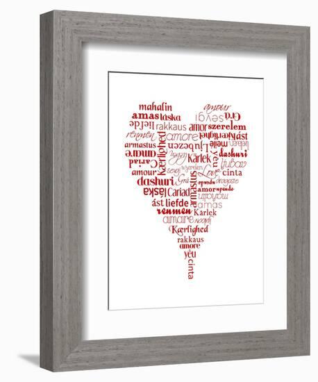 Translation of Love (white)-Tenisha Proctor-Framed Premium Giclee Print