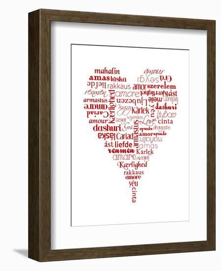 Translation of Love (white)-Tenisha Proctor-Framed Premium Giclee Print