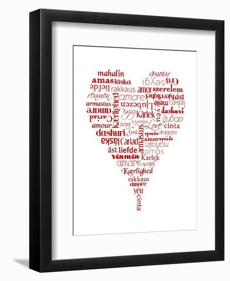 Translation of Love (white)-Tenisha Proctor-Framed Premium Giclee Print