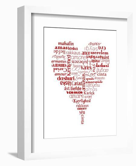 Translation of Love (white)-Tenisha Proctor-Framed Premium Giclee Print