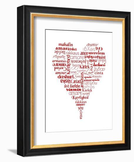 Translation of Love (white)-Tenisha Proctor-Framed Premium Giclee Print