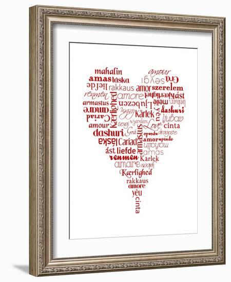 Translation of Love (white)-Tenisha Proctor-Framed Art Print
