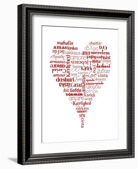 Translation of Love (white)-Tenisha Proctor-Framed Art Print