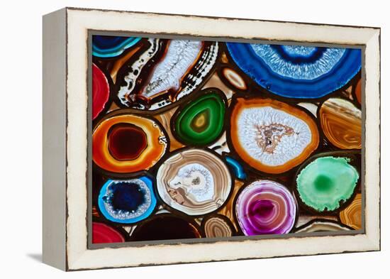 Translucent Mosaic Made with Slices of Agate Stone-Natali Glado-Framed Premier Image Canvas