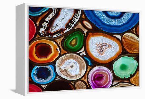 Translucent Mosaic Made with Slices of Agate Stone-Natali Glado-Framed Premier Image Canvas