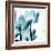 Translucent Tulips III Sq Aqua-Debra Van Swearingen-Framed Art Print