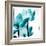 Translucent Tulips III Sq Teal-Debra Van Swearingen-Framed Art Print