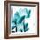 Translucent Tulips III Sq Teal-Debra Van Swearingen-Framed Art Print