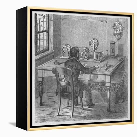 Transmitting a message, 1894-Unknown-Framed Premier Image Canvas