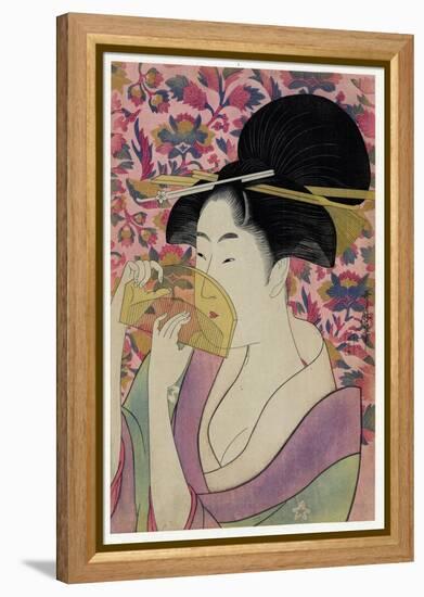 Transparent Comb Par Utamaro, Kitagawa (1753-1806), 1780S - Colour Woodcut - Private Collection-Kitagawa Utamaro-Framed Premier Image Canvas